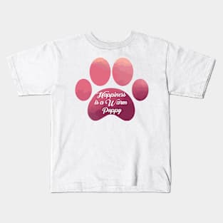 Warm puppy Paw Kids T-Shirt